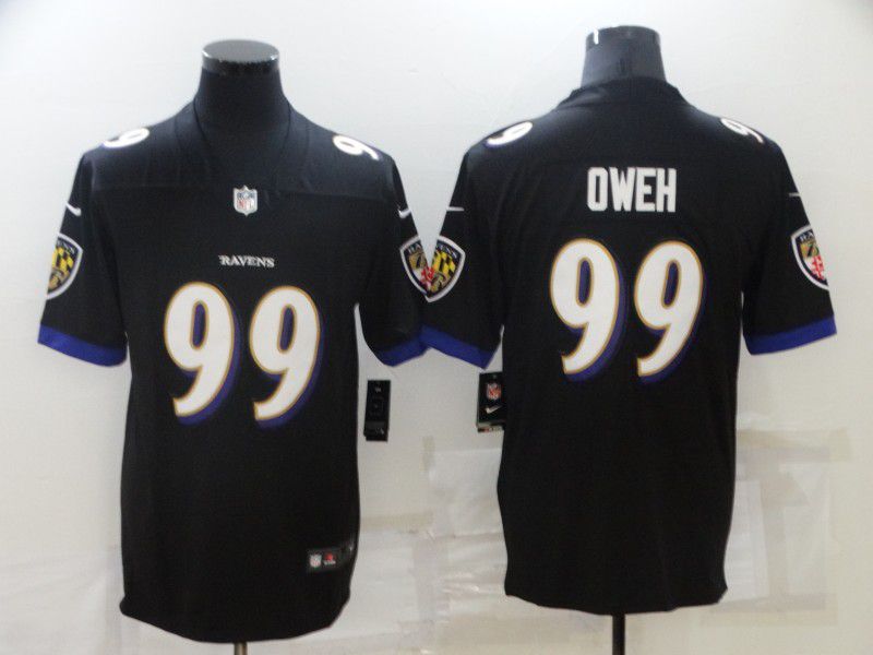 Men Baltimore Ravens 99 Oweh Black Nike Vapor Untouchable Limited NFL Jersey